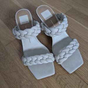 Dolce Vita Women's White Braided Sandals